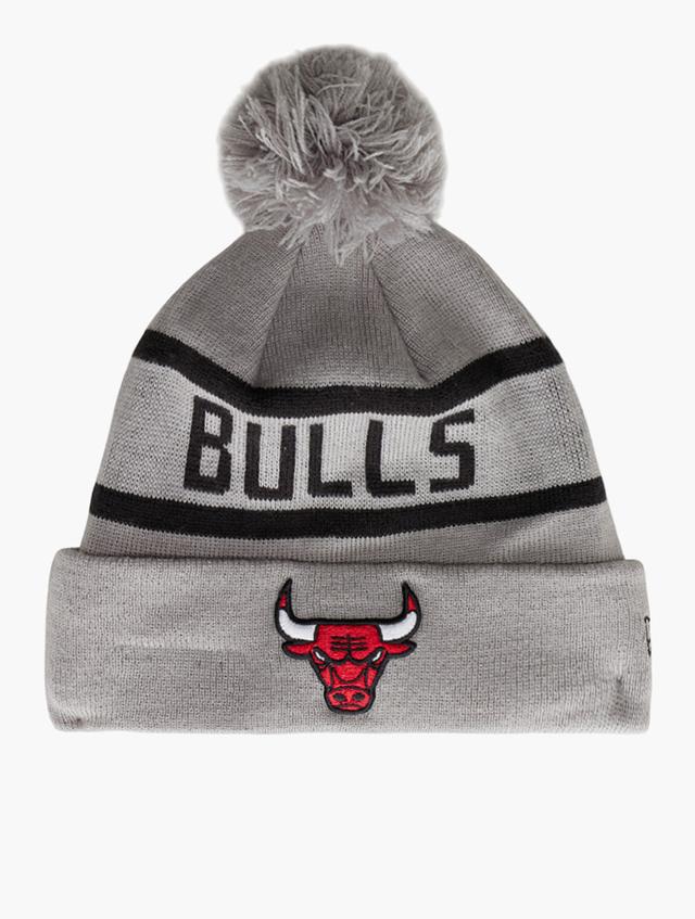 New Era Grey Nba Jake Cuff Knit Chicago Bulls Beanie
