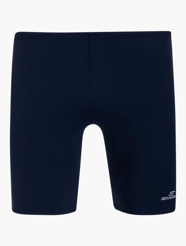 Second Skins Black Mens Square Leg Shorts