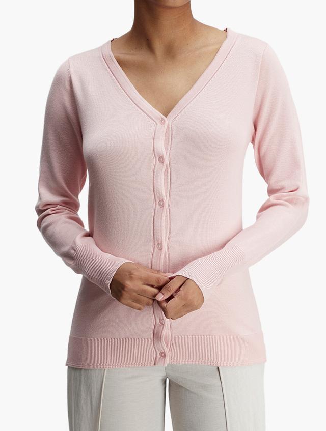 MILADYS Soft Pink Buttoned Cardigan