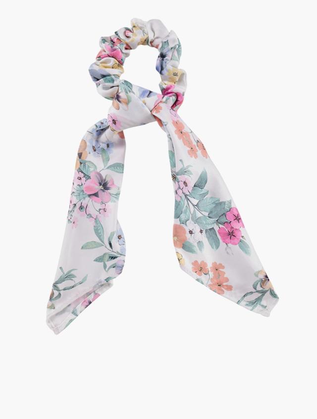 H&M White & Multi Floral Hair Scrunchie