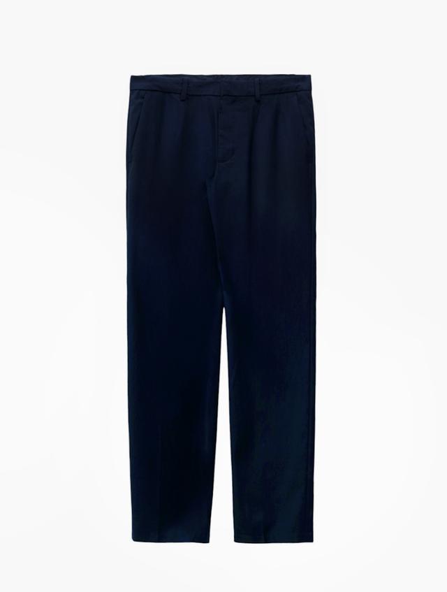 H&M Navy Blue Solid Trousers