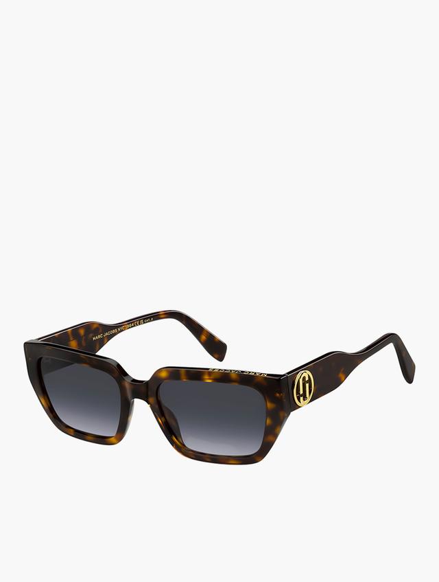 Marc Jacobs Havana Grey Azure Rectangular Sunglasses