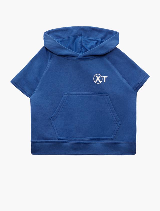 XT Blue Short Sleeve Hoodie