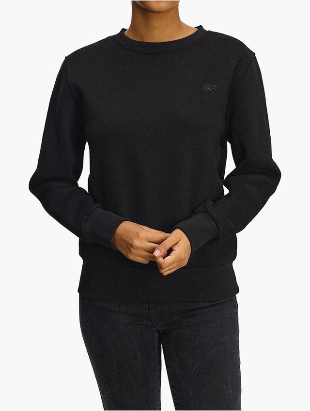 XT Black Crew Neck Fleece Sweater