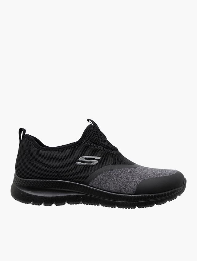 Skechers Black Bountiful Mesh Slip On Sneakers