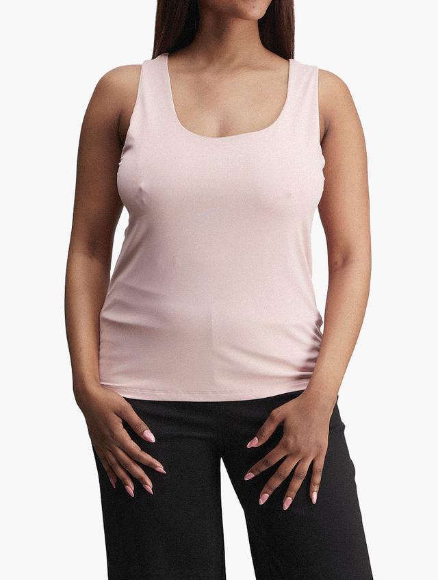 MILADYS Pastel Pink Sleeveless Tank Top