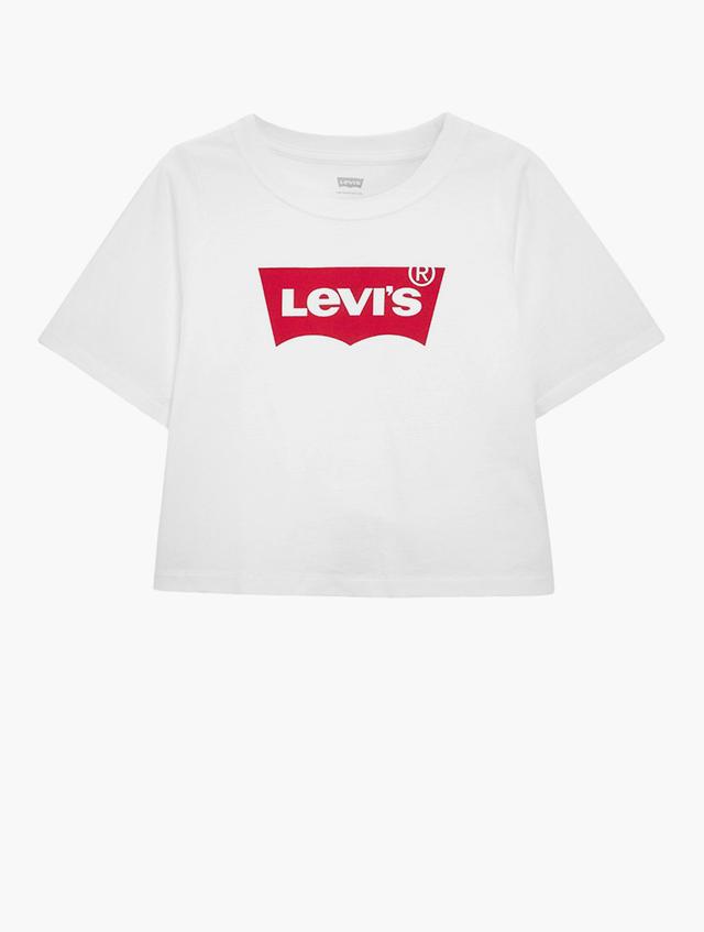 Levi's White & Red Logo Light Bright Cropped Top