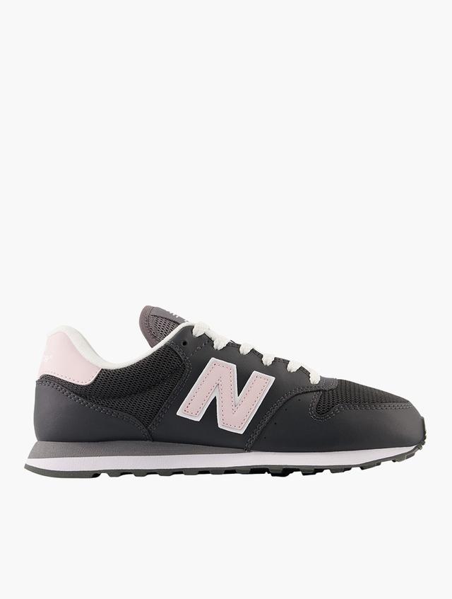 New Balance Charcoal Grey & Pink 500 Lace Up Sneakers