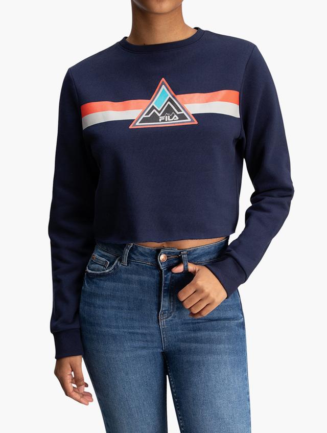 Fila Navy Blue Graphic Long Sleeve Sweatshirt