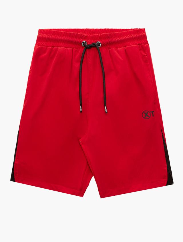 XT Boys Red Woven Drawstring Shorts