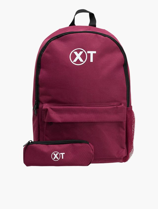 XT Maroon Zip-Around Matte Backpack