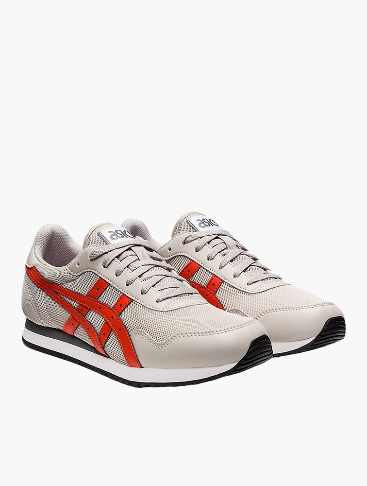 MyRunway Shop Asics Oyster Grey Red Clay Tiger Runner Shoes