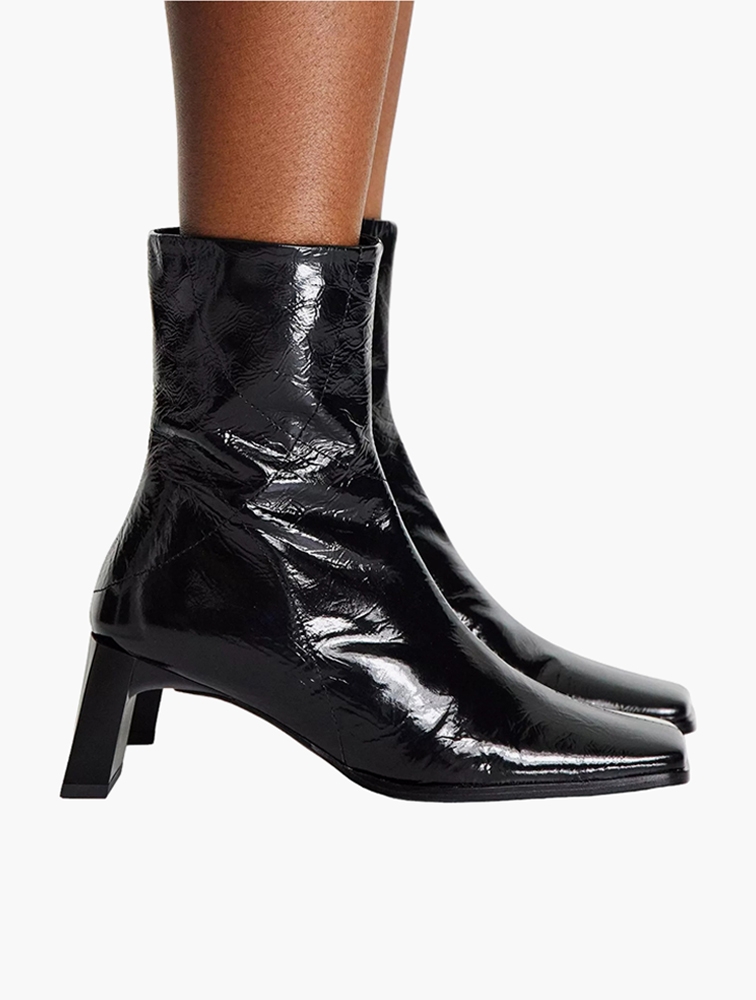 Asos Leather Pointed Toe Boots MyRunway Shop ASOS Black