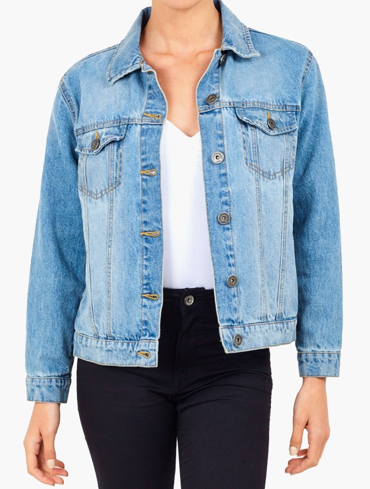 MyRunway Shop Brave Soul Mid Wash Fearless Oversize Denim Jacket