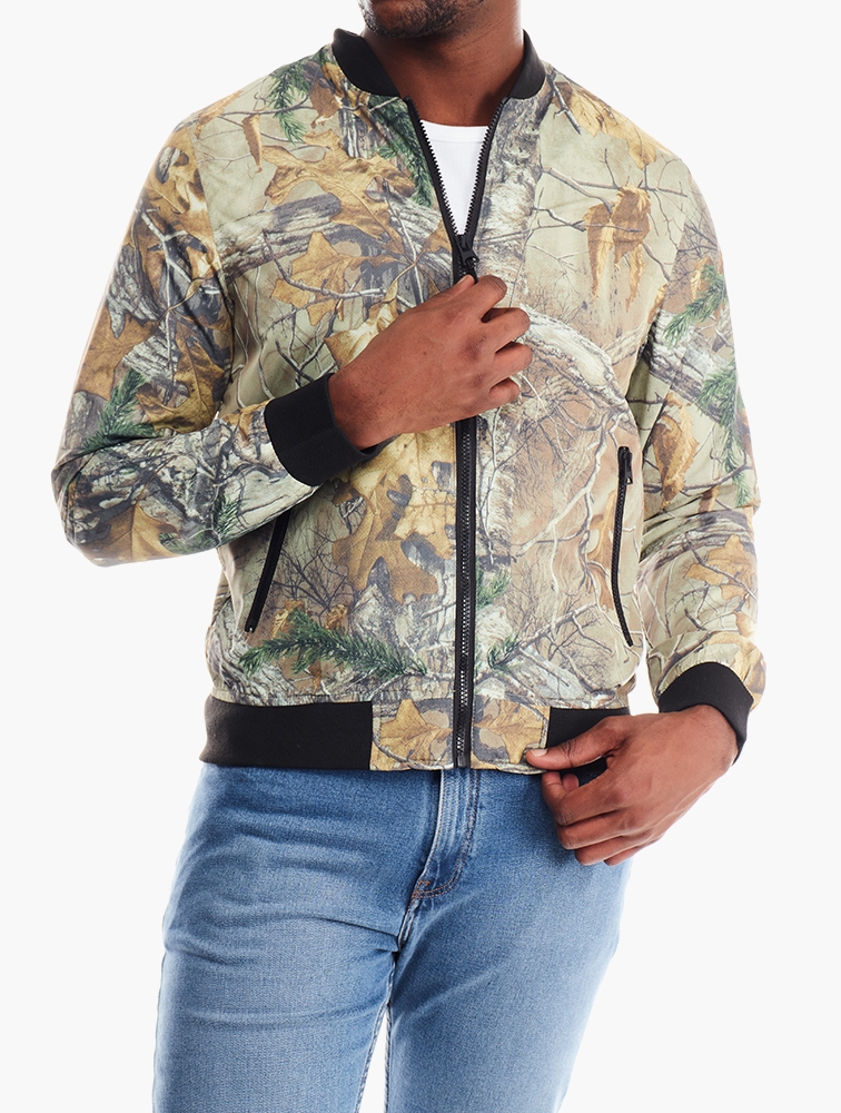 Bomber Jacket Men Woodland Jacket MyRunway Shop Brave Soul Multi