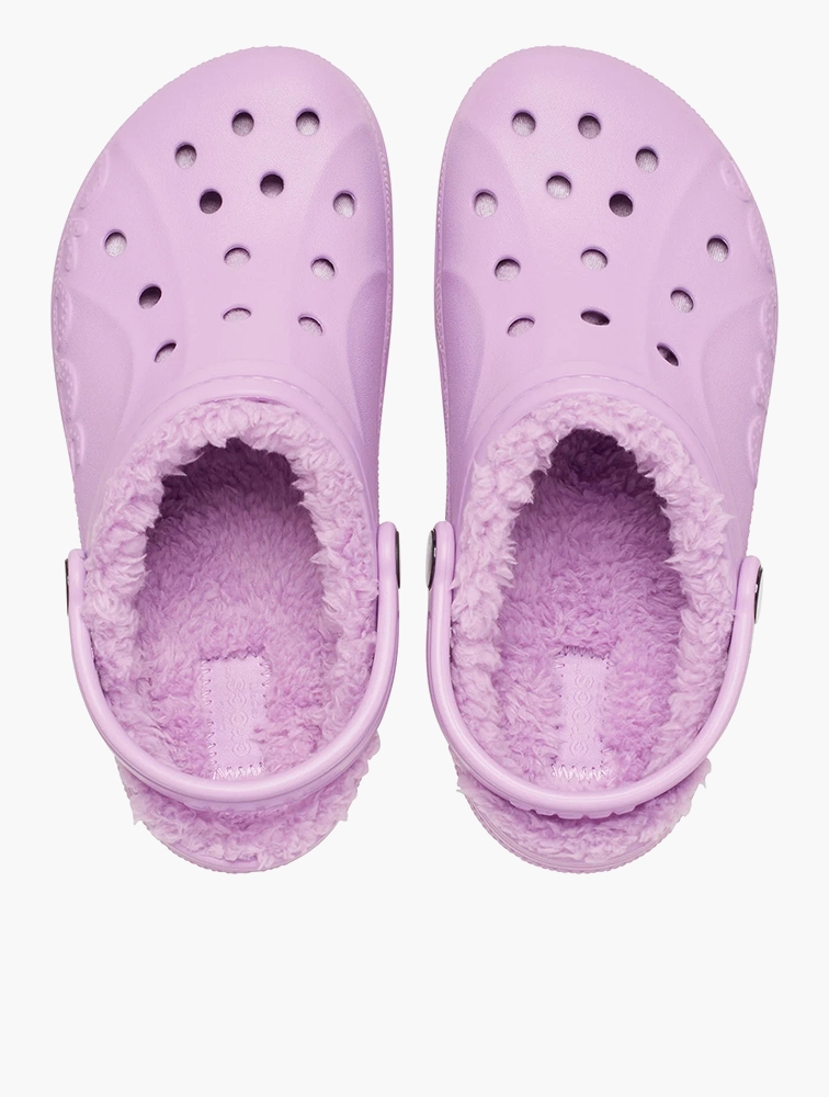 Purple Kids Lined Crocs Crocs Classic Lined Kids Clog Orchid World