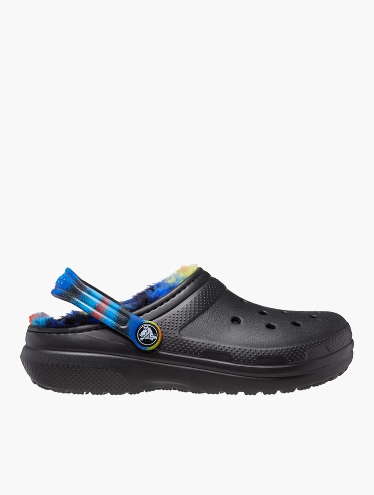 MyRunway Shop Crocs Kids Black Classic Lined Spray Dye Clogs for