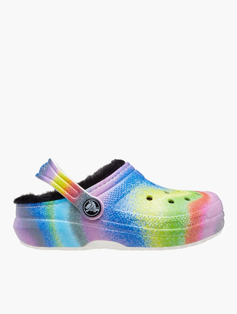 Tie Dye Fuzzy Crocs Near Me MyRunway Shop Crocs Rainbow Multi