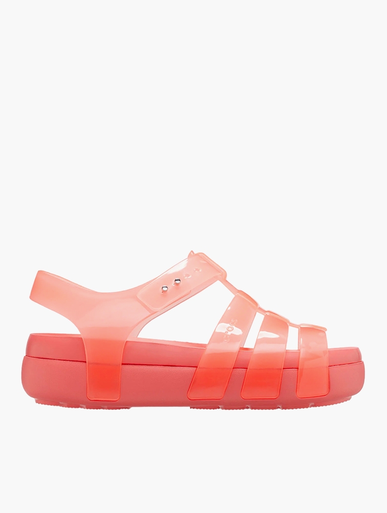 Watermelon Pink Platform Jelly Shoes Sparkly Jelly Sandals For