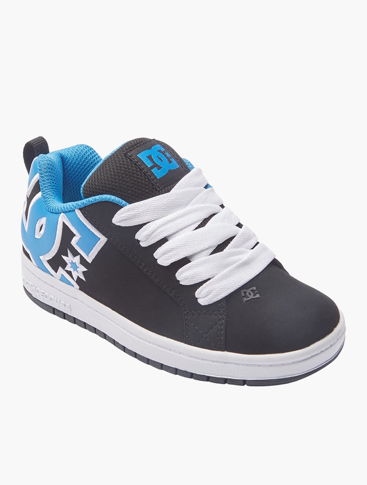 MyRunway Shop DC Shoes Black, Blue Grey Court Graffik Leather
