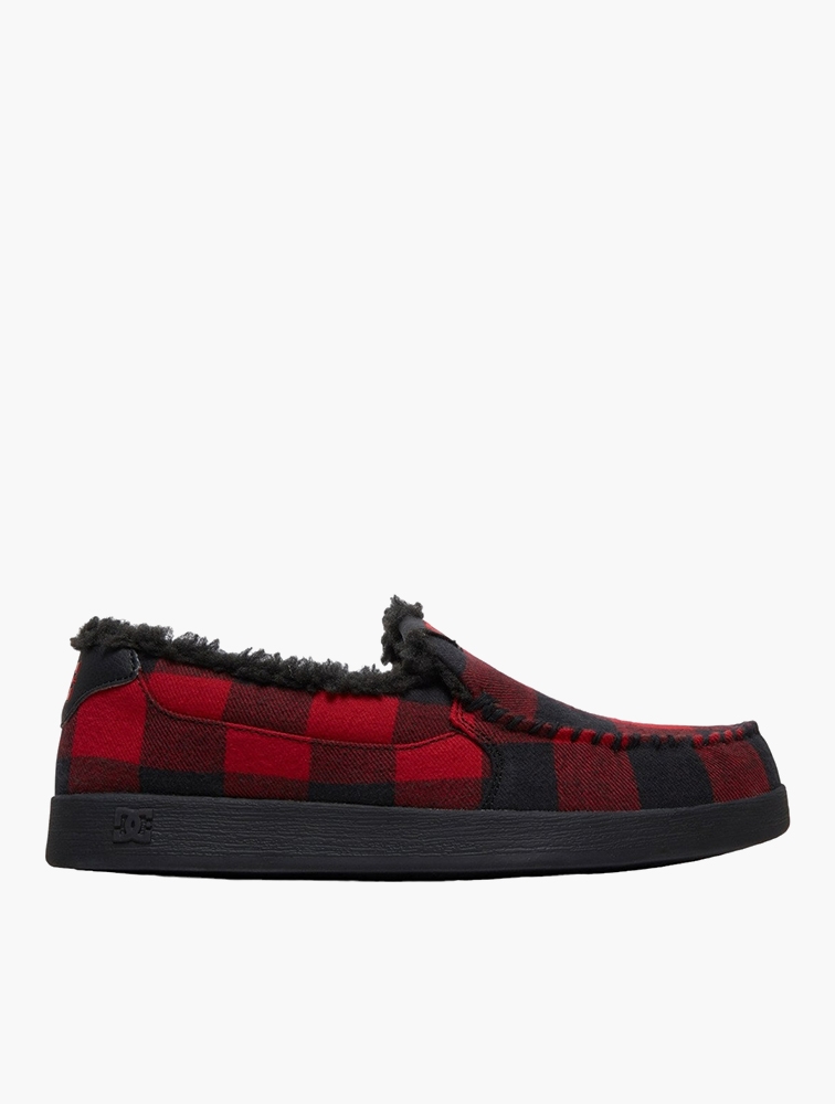 MyRunway Shop DC Shoes Black Buffalo Plaid Villain Slip-On