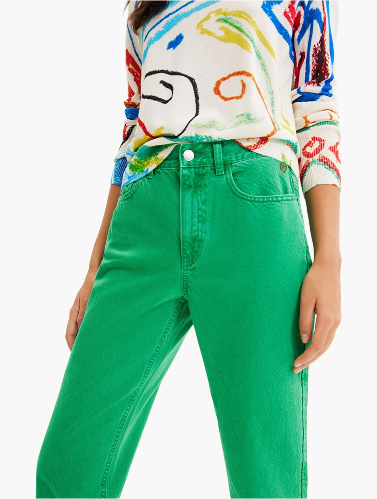 Ladies Jeans Bdg Green Corduroy Mom Jeans Urban Outfitters BDG