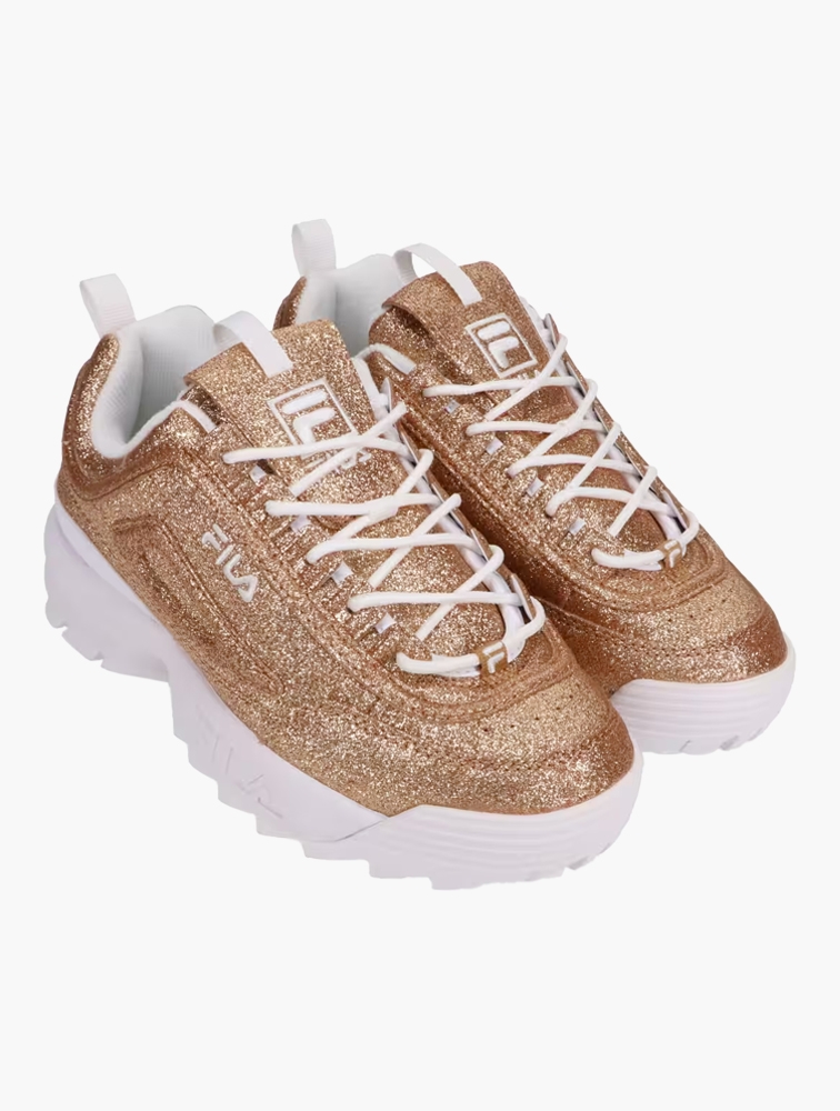 MyRunway Shop Fila Rose Gold White Disruptor Ii Glimmer