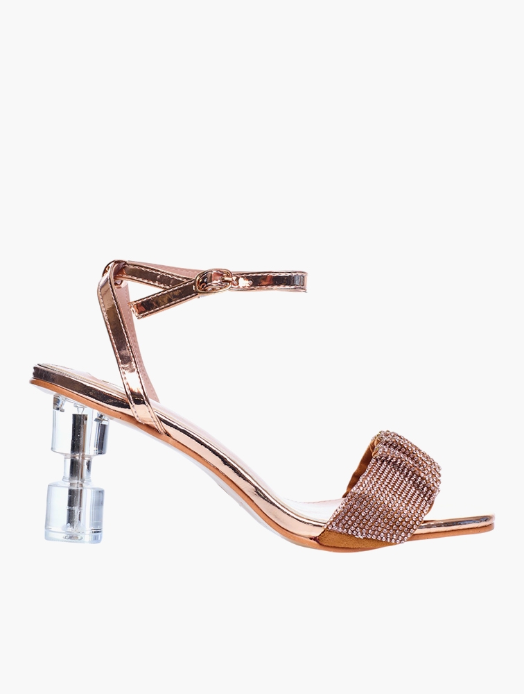 HOT Rose Gold Clear Heels MyRunway Shop Footwork Rose Gold