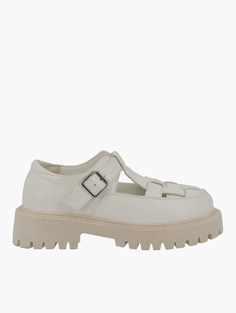 MyRunway Shop Footwork Nude Chunky Sole Babydoll Shoes for Women