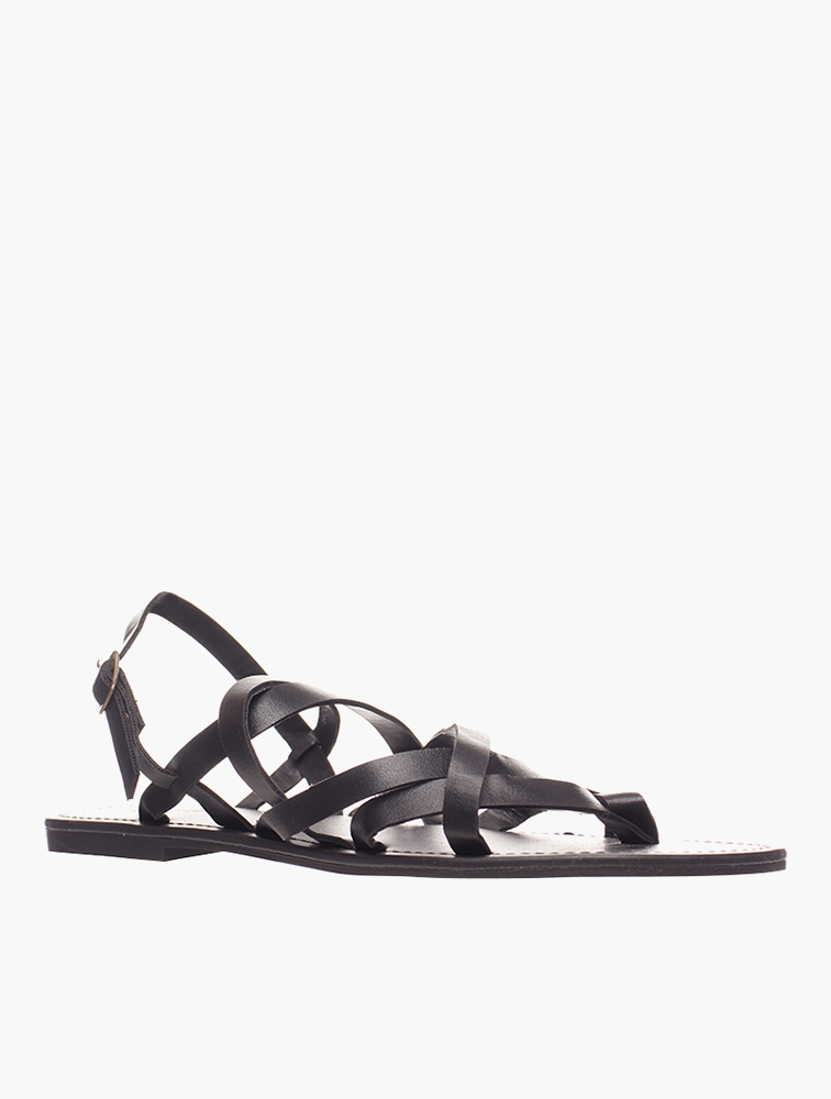 MyRunway Shop Forever 21 Black Strappy Open Toe Sandals for