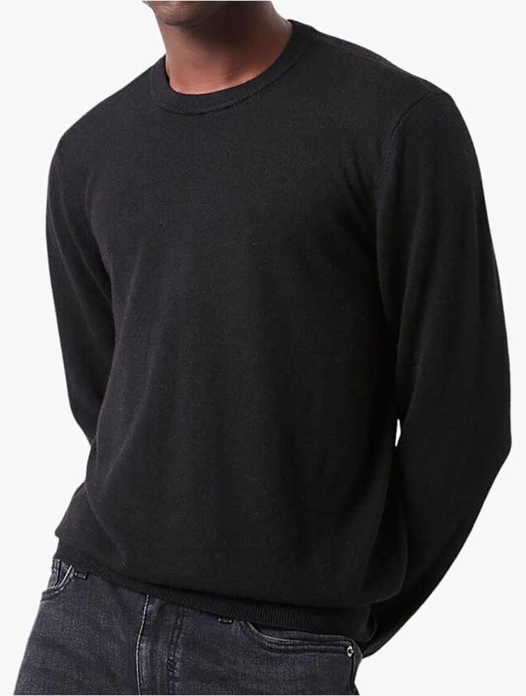 MyRunway Shop Forever 21 Black Cashmere Blend Crew Neck