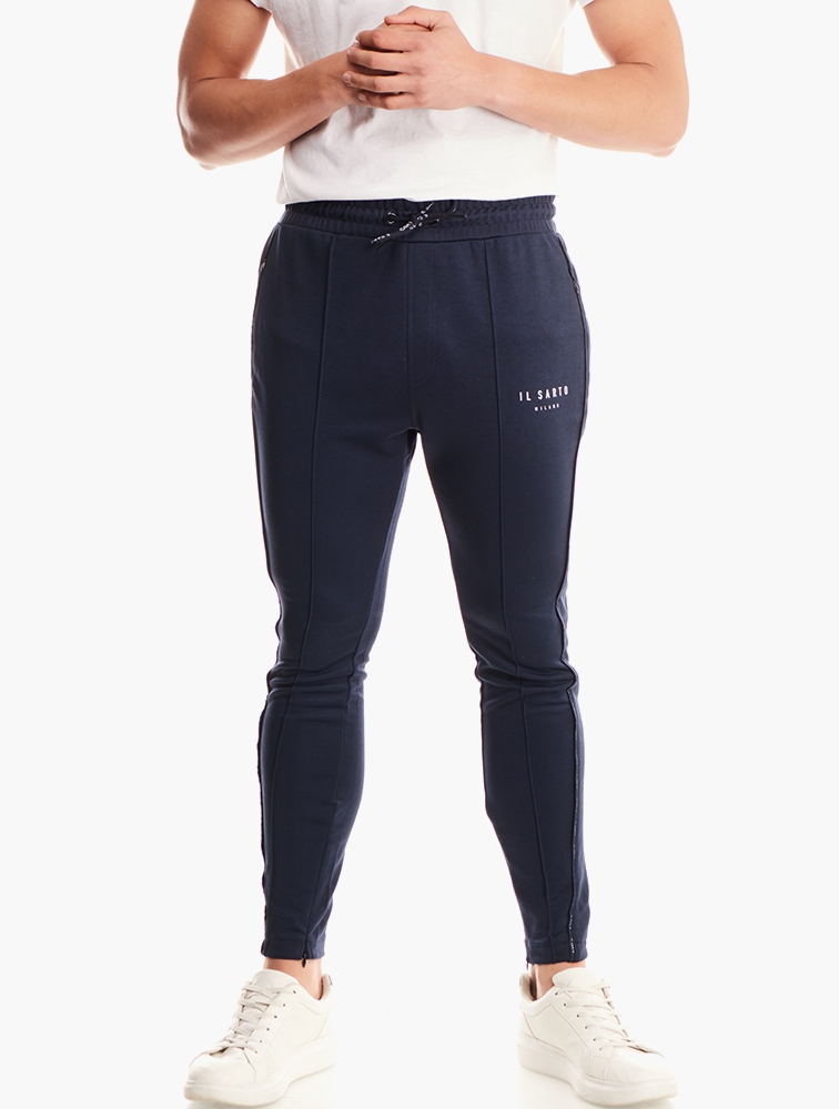 MyRunway Shop Il Sarto Navy Skinny Fit Joggers for Men from