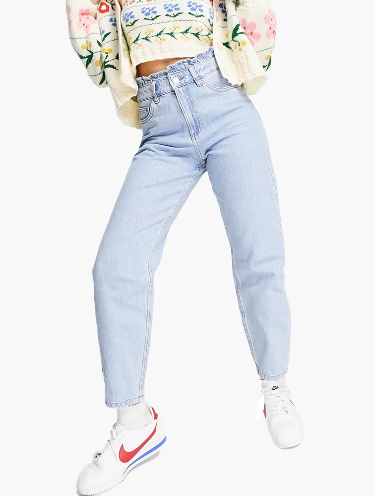 MyRunway Shop Miss Selfridge Lightwash Blue Mom High Waist