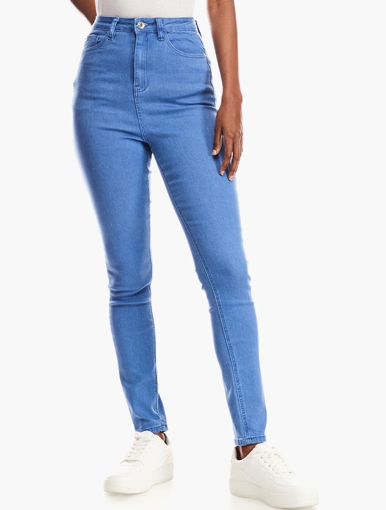 MyRunway Shop Missguided Blue High Waist Denim Jeans for Women