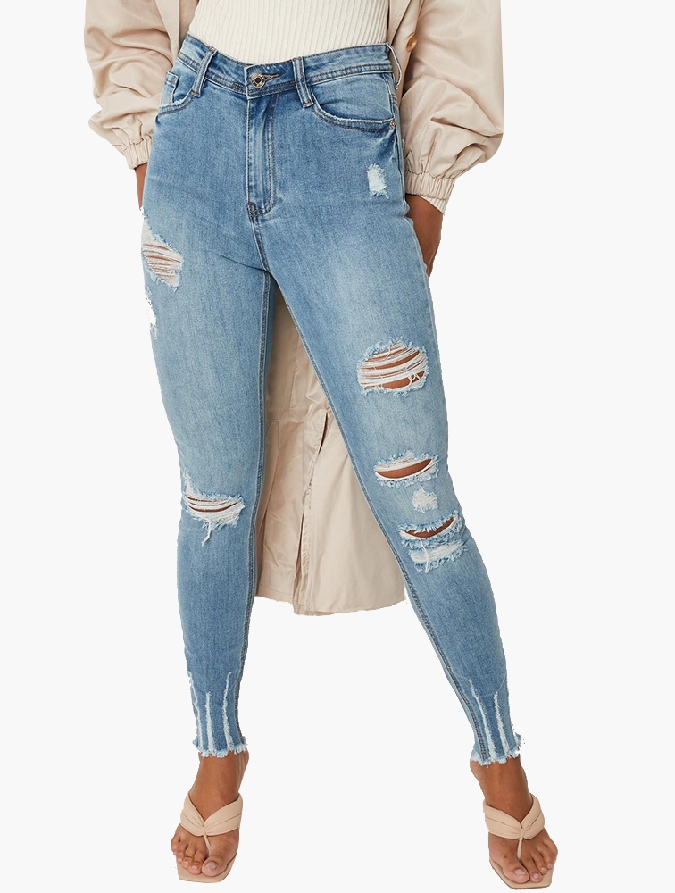Ripped Jeans Missguided Jeans Sizing MyRunway Shop Missguided Blue