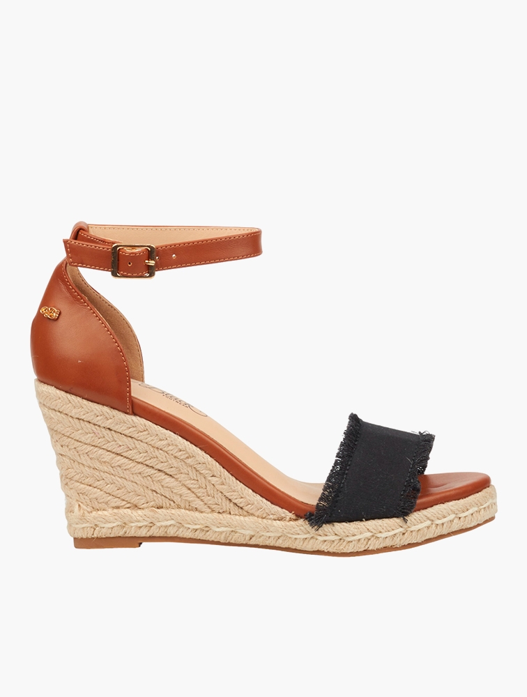 MyRunway Shop Miss Black Black Jojo 10 Espadrille Wedges for