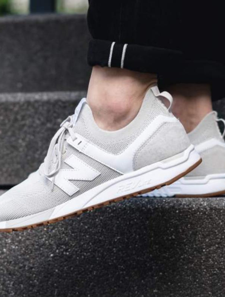 MyRunway Shop New Balance Grey White Rev Lite 247 Sneakers for