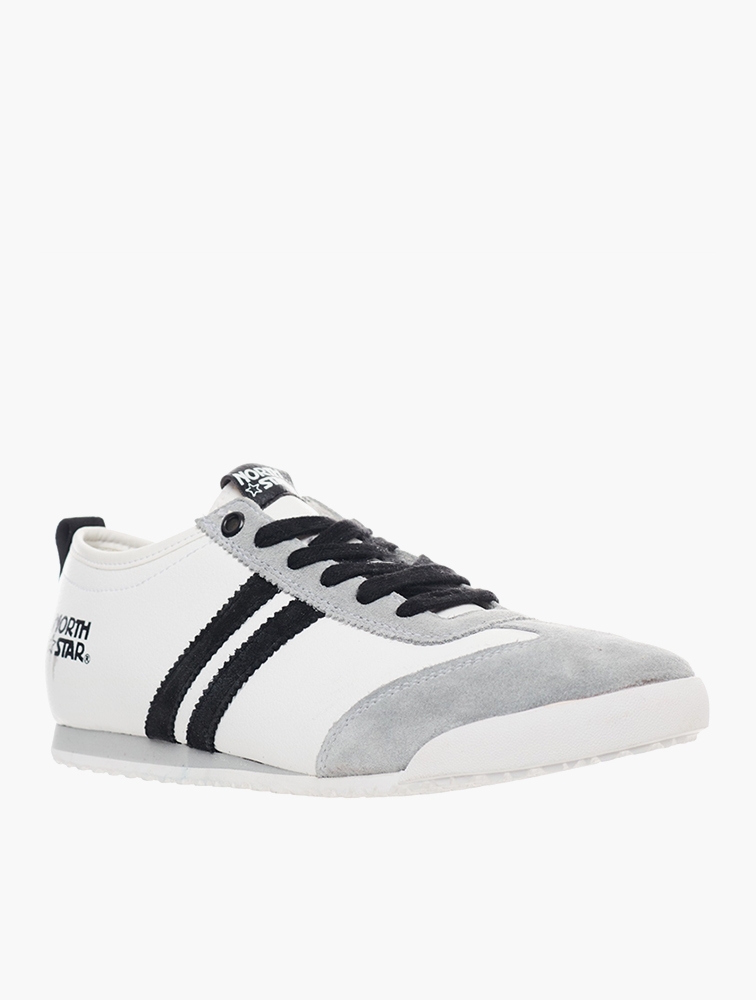 MyRunway Shop North Star White Black Lace-Up Sneakers for Men