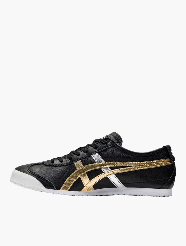 MyRunway Shop Onitsuka Tiger Black Gold Mexico 66 Sneakers for