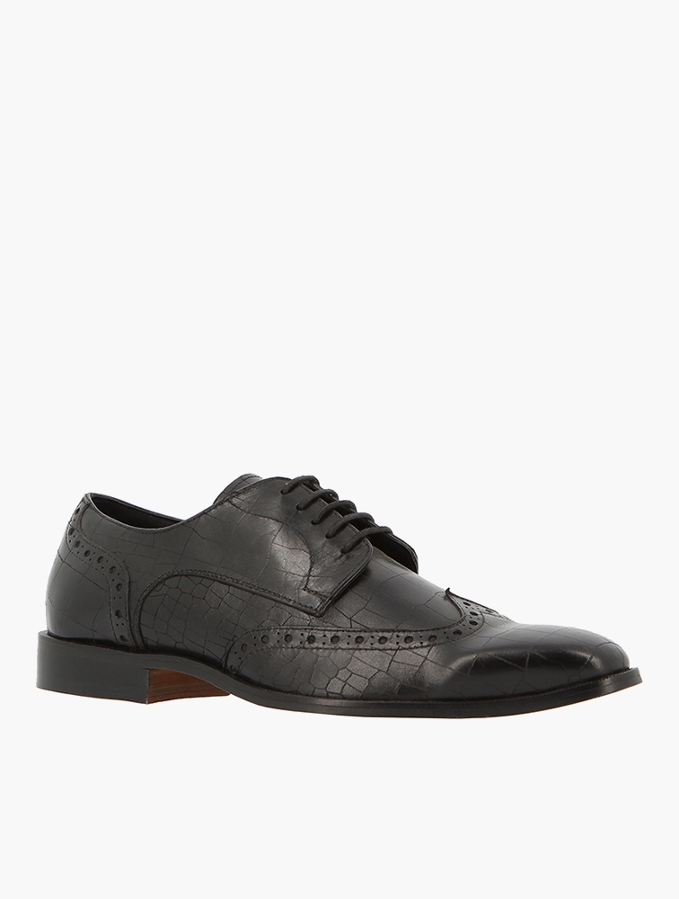 MyRunway Shop Pierre Cardin Black Oxford Leather Loafers for Men
