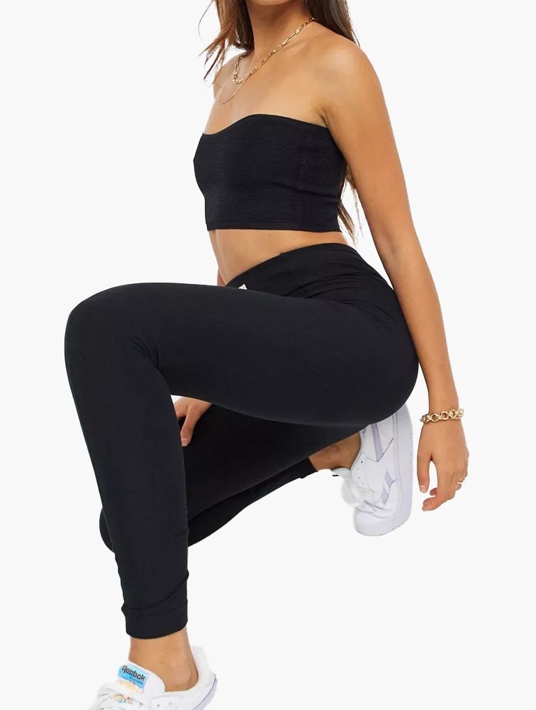 MyRunway  Shop Reebok Black Small Logo Fleece Leggings for Women from