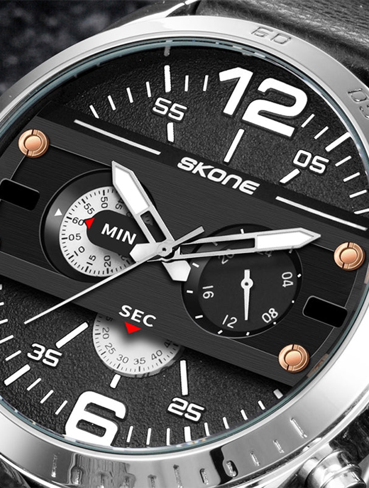 MyRunway Shop Skone Silver Costa Quartz Movement Watch for Men