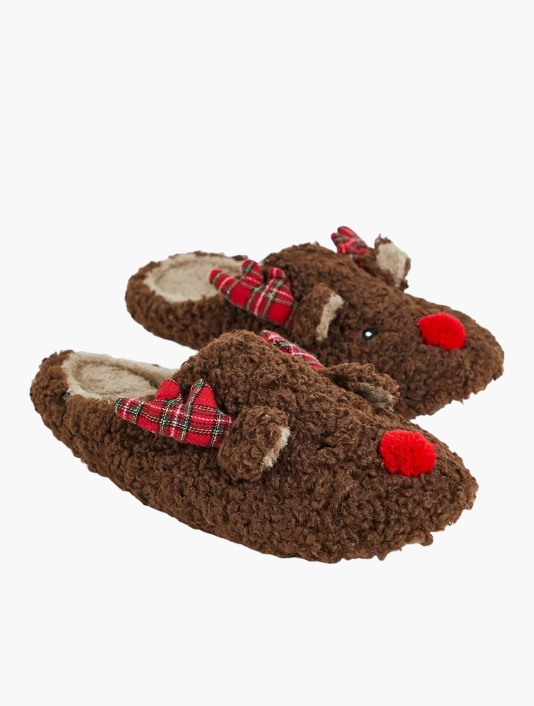 Christmas Slippers Mens Reindeer Slippers Christmas Reindeer Shoes