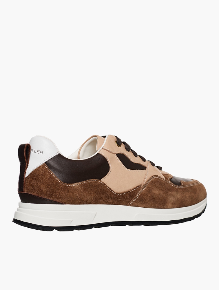 MyRunway Shop Tread Miller Brown Panelled Sport Shoes for Men