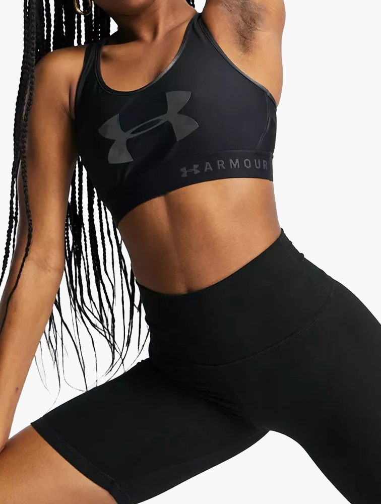 MyRunway  Shop Under Armour Black Graphic Keyhole Sports Bra for Women  from