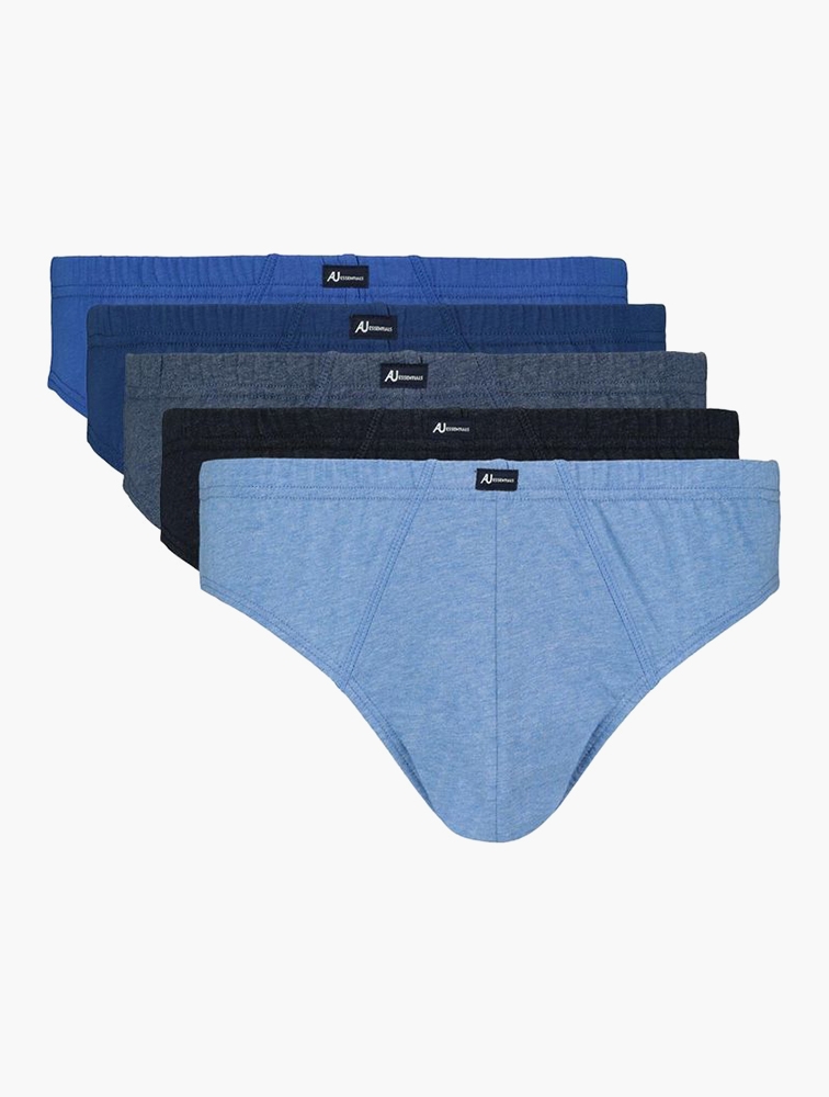 MyRunway  Shop Woolworths Blue Cotton Hipsters 5 Pack for Men from