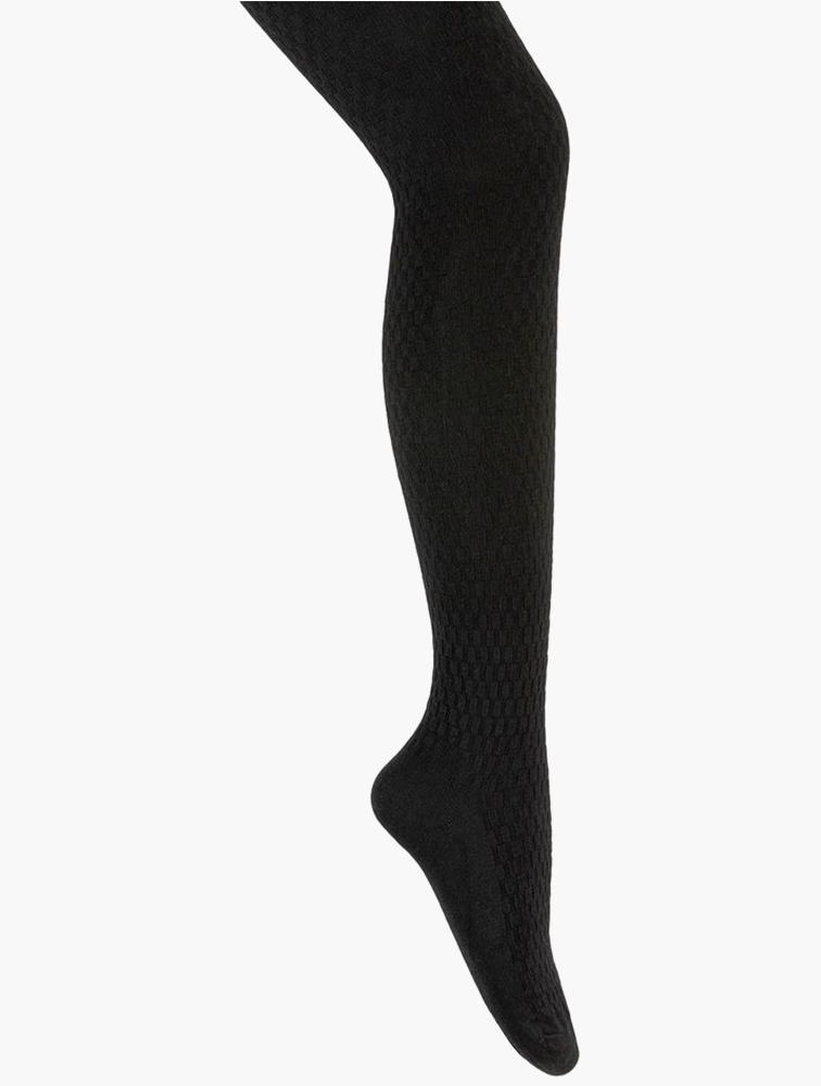 MyRunway Shop Woolworths Black Textured Chunky Wool Blend Tights