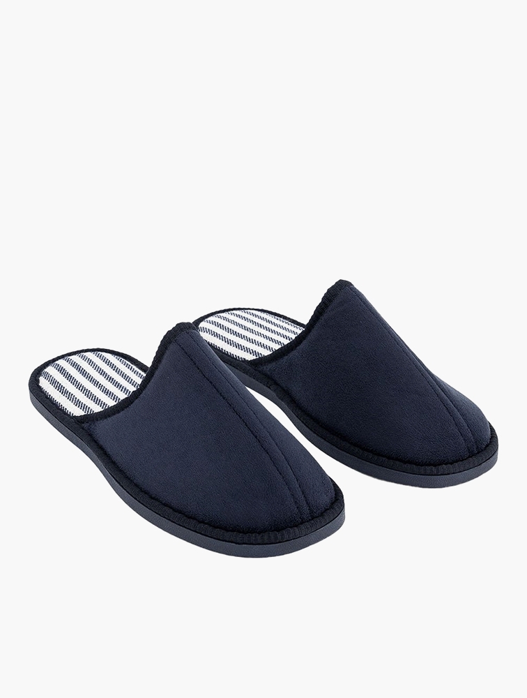 MyRunway Shop Woolworths Navy Faux Suede Mule Slippers for Men