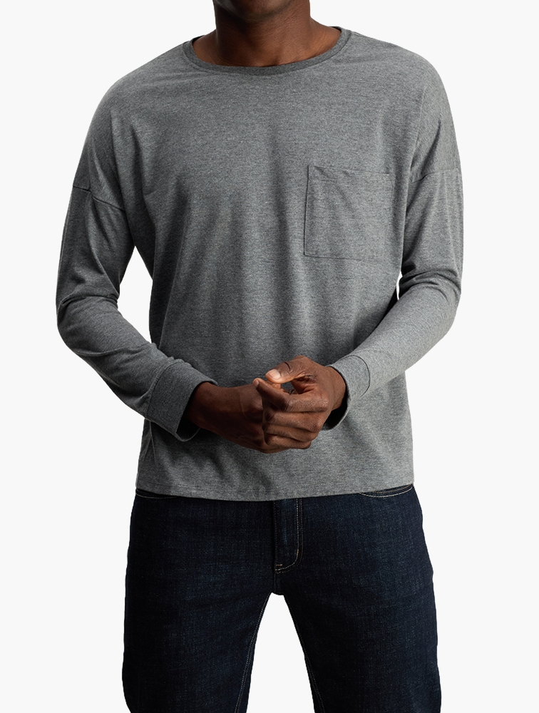 MyRunway Shop Woolworths Charcoal Melange Pocket Brushed Knit