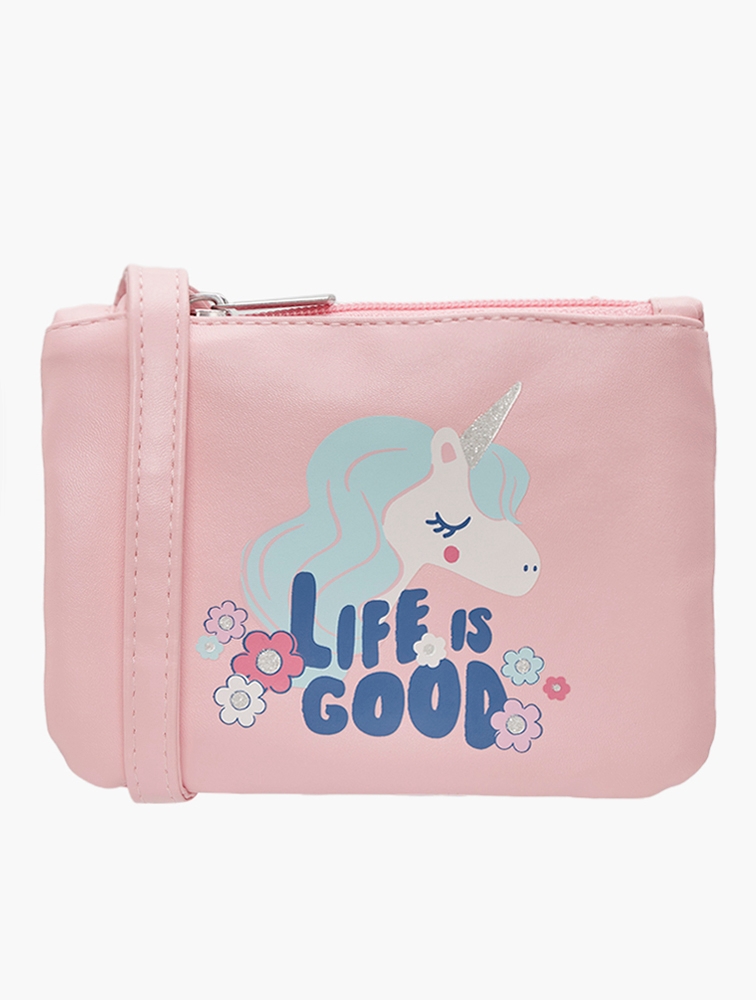 MyRunway Shop Woolworths Pink Sparkly Unicorn Sling Bag for Kids